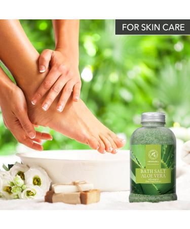Aloe Vera Swimming Salt 600g | Natural Sea Salt & Pure Aloe Extract for Relaxation Beauty & Wellness - Spa Grade Bathing Salts - Buy Online on GoSupps.com