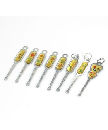 Qtqgoitem Flowers Pattern Metallic Ear Wax Cleanning Curette Earpicks 20 Pcs (Model: a78 821 735 CCB a34)