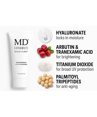 MD Extra White Skin Brightening Cream Anti-Aging Moisturizer with UV Protection 1.7 fl oz - Buy Online on GoSupps.com
