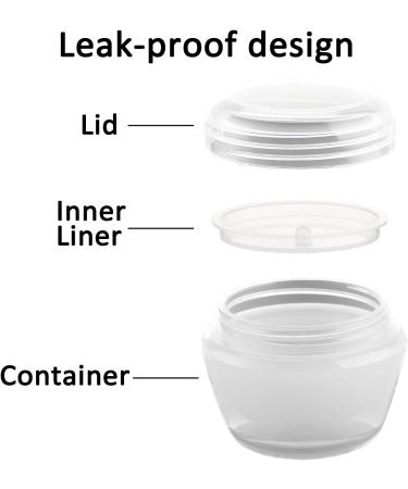 Alledomain 20 Pieces 20ml / 20g Empty Clear Cosmetic Pots with 3 Mini Spatula Plastic Refillable Travel Sample Container Jars with Lids and Inner Liners for Makeup Creams Lotions Beauty Nail - Buy Online on GoSupps.com