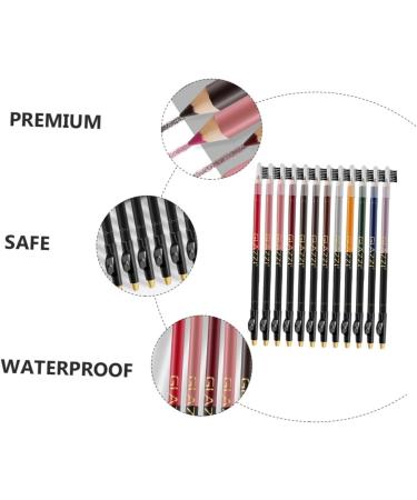 POPETPOP 12pcs Lip Liner Eyeliner Black Waterproof Eyeliner Makeup Lip Liner Eyeliner Pen Water Proof Filler - Buy Online on GoSupps.com