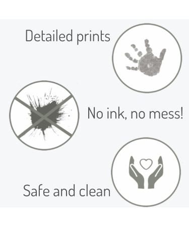 Inkless Hand & Footprint Kit for Newborns - Baby Shower Gift for Mum | Includes Ink Pads and Wipes | Silver Keepsake - Buy Online on GoSupps.com