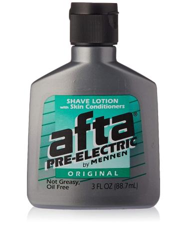 Afta Pre-Electric Shave Lotion With Skin Conditioners Original 3 oz (Pack of 3) 3 Fl Oz (Pack of 3)