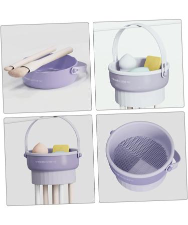 Housoutil Storage artifact brush cleaning mat sink mat Beauty egg gloves cleaning bowl makeup brush cleaner pad cleaning box wash bowl sponge makeup sponge cleaner washer - Buy Online on GoSupps.com