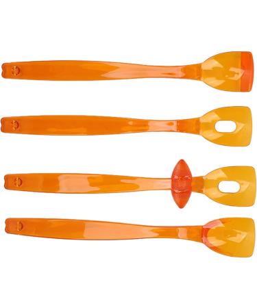 Ergonomic Muscle Trainer for Stress Relief - Portable 4-Piece Set for Dysarthria & Mouth Muscle Coaching - Orange Plastic Design - Buy Online on GoSupps.com