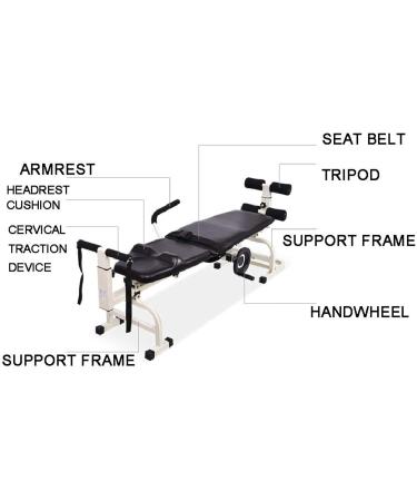 Wolves Cervical & Lumbar Traction Bed - Home Use Spinal Stretcher for Back Pain Relief & Injury Recovery (46cm Wide) - Buy Online on GoSupps.com