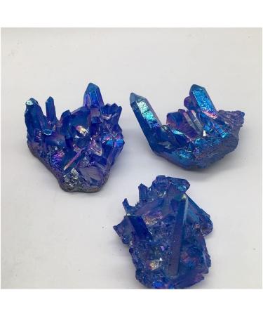 Crystal Cluster Specimen Blue Angel Aura Flower Natural Electroplating Gemstone Quartz Cluster Home Collections (Size : 100-150g) - Buy Online on GoSupps.com