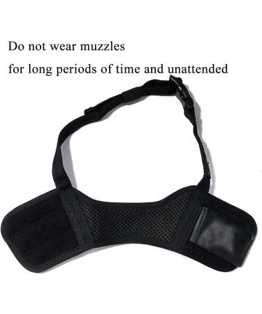 Adjustable Black Dog Muzzle with Velcro Fastener - Safe for Biting Barking & Chewing - Breathable Mesh - Size S - Buy Online on GoSupps.com