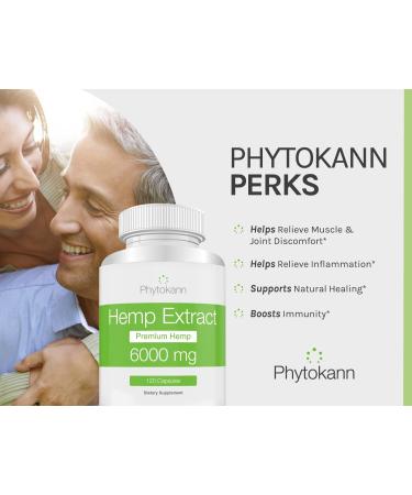 Hemp Oil Capsules 6000mg - Natural Stress and Immune Support - Made in USA | 120 Servings - Buy Online on GoSupps.com