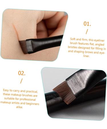 LALAFINA 3 sets Makeup Fine Angled Eyebrow Thin Slanted Eyeliner Ultra 14X1.5CM Black - Buy Online on GoSupps.com