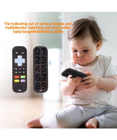SFCCMM TV Remote Control Silicone Baby Teething Toy for Toddlers 3-12 Months - BPA Free, Soothes Gums for Boys and Girls - Buy Online on GoSupps.com