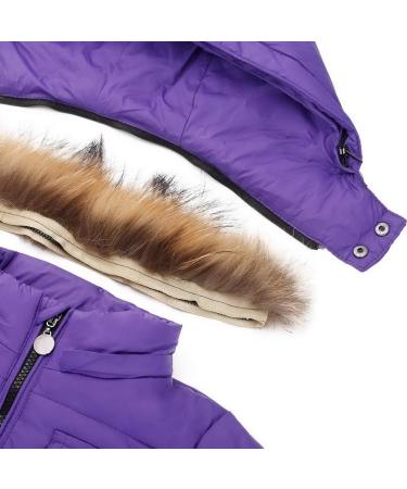 Odziezet Unisex Baby Kids Puffer Snowsuit Jacket & Bib Pants Set - 1-2 Years (1-Purple) - Buy Online on GoSupps.com