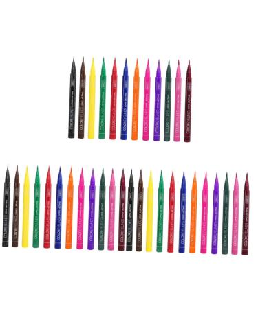 FOMIYES 36 Pcs Neon Eye Liner Pen Waterproof Liquid Eyeliner Liquid Eyeliner Pencil Set Makeup Matte 1 count (Pack of 1) As Shownx3pcs