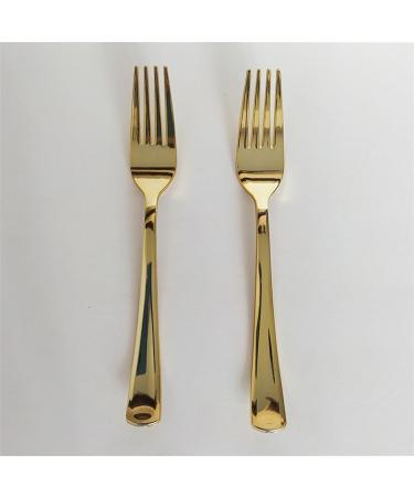 Electroplated Gold Disposable Knives Forks Spoons Birthday Weddings Party Utensils Party Disposable Utensils - Buy Online on GoSupps.com