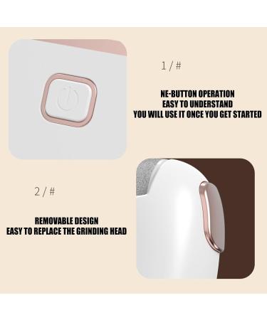 Electric Pedicure - Electric Foot Care Dry Skin Remover | USB Rechargeable Exfoliating Device Effective Exfoliating with Electric Foot Device White - Buy Online on GoSupps.com