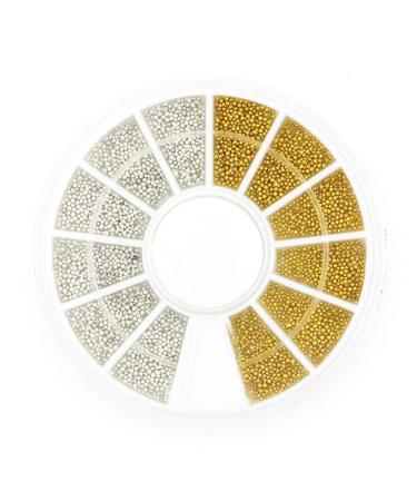 Nail Pearls For Nail Art Mother'S Day Gift Nail Art Decorations Beads Silver Gold Beads Pearls Caviar Mixed Manicure Diy Nail Art Decorations Disc