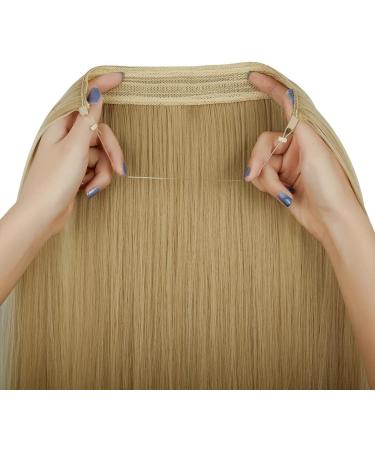 Invisible Secret Wire Halo Hair Extension - 22 inch Ash Blonde Mix Bleach Blonde - Buy Online on GoSupps.com