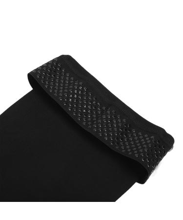 Open Toe Compression Socks 23-32 mmHg - Black Elastic Support Socks for Women | Travel Comfort | XL - Buy Online on GoSupps.com