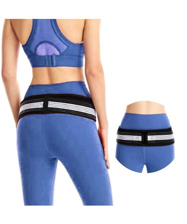 Sacroiliac SI Joint Hip Belt - Breathable Anti-Slip Pelvic and Lower Back Support Brace for Men and Women - Pain Relief for Sciatica  Pelvis  Lumbar  Nerve and Leg Pain - Stabilizing Compression
