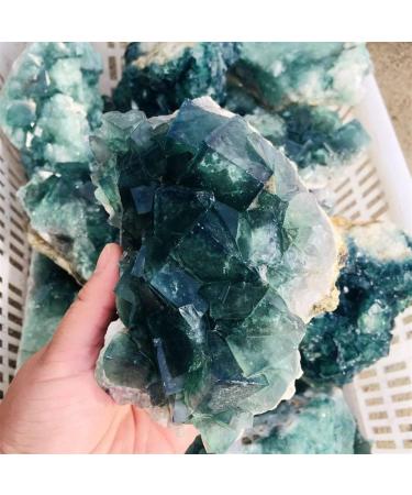 Natural Crystal Rough Home Natural Rough Quartz Stone Specimen Raw Crystal Green Fluorite Cluster Ornaments (Color : 300-500g) - Buy Online on GoSupps.com