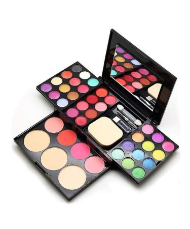 Eyeshadow Palette Makeup Palette 39 Bright Colors Matter and Shimmer Lip Gloss Blush Brushes Makeup Eyeshadow Palette Highly Pigmented Cosmetic Palette 39 Eyeshadow Palette