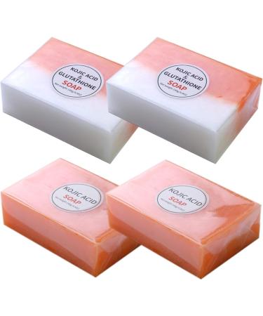 Hperu Glutathione Soap Kojic Acid & Glutathione Soap 2 PCS Skin Whitening Rich Foaming 140G Kojic Sojic Soup Natural Organic Multiusage Kojic Acid Soap for Facial Back Legs Body Kojic Acid + Glutathione - Buy Online on GoSupps.com
