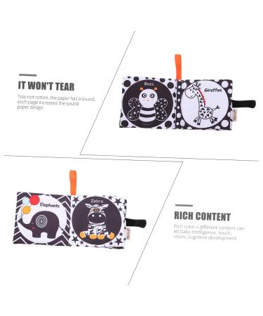 Ibasenice 5-Soft Fabric Book - Early Education Toys for Babies | Black & White Baby Books | Peach Skin Cloth Toys - Buy Online on GoSupps.com