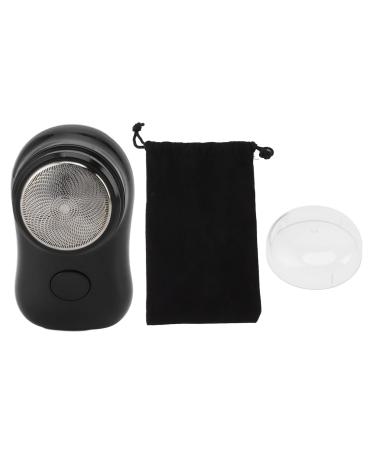 Men's Electric Travel Shaver Mini Rotary Shaver Waterproof Pocket Size Beard Trimmer Cordless USB C Rechargeable Close Shave Small Shaver 400mAh Battery for Car Travel (Electroplated Black)