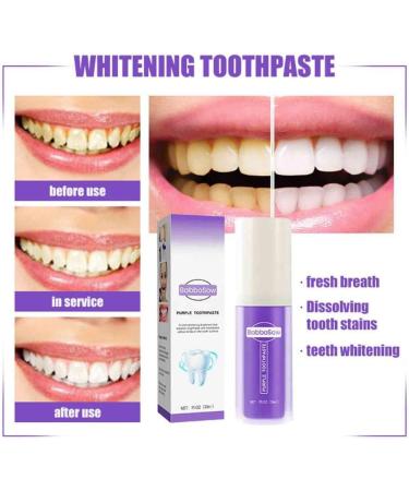 Ultra Bright Purple Toothpaste - Teeth Whitening & Stain Removal | Tooth Colour Corrector for a Brighter Smile (1PC) - Buy Online on GoSupps.com