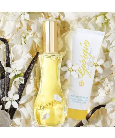 Giorgie Perfume Gift Set for Women 3 oz EDT& 1.6 oz Body Moisturizer Notes with Orange Blossom Apricot Amber bergamot and Vanilla