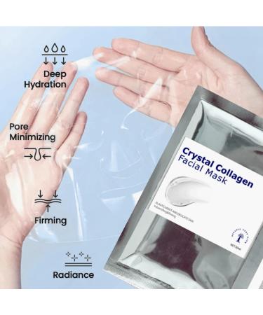 Organic Pure Glow Crystal Collagen Facial Mask - Instant Moisture for Delicate Skin | 30ml x 4ea - Shop Now - Buy Online on GoSupps.com