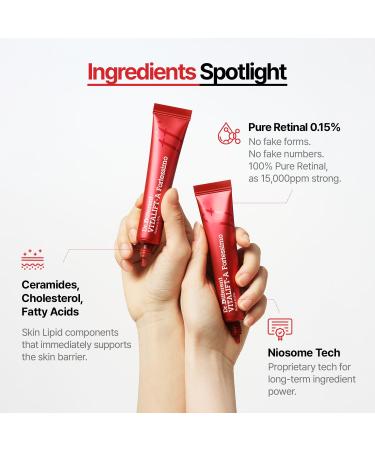 Dr.Different VITALIFT-A Fortessimo Retinal 0.15% - Clinical Grade Anti-Aging Cream for Wrinkle Reduction Elasticity Hydration Lifting with Vita A K-Skincare made by Korean Dermatologist 1.06oz - Buy Online on GoSupps.com