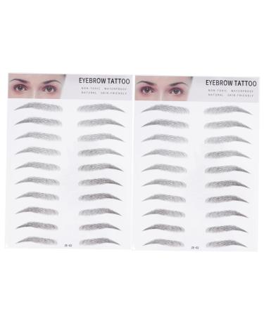 NOLITOY 2pcs 3d Eyebrow Stickers Eyebrow Makeup Kit Eyebrow Transfer Stickers Template Eyebrow Trimming Miss