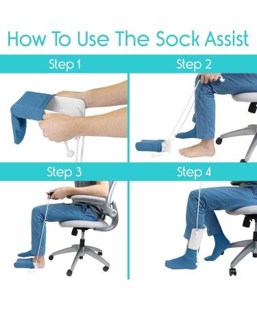 QMZDXH Sock Slider & Pantyhose Helper - Easy On/Off Sock Puller Aid for Effortless Dressing - Buy Online on GoSupps.com