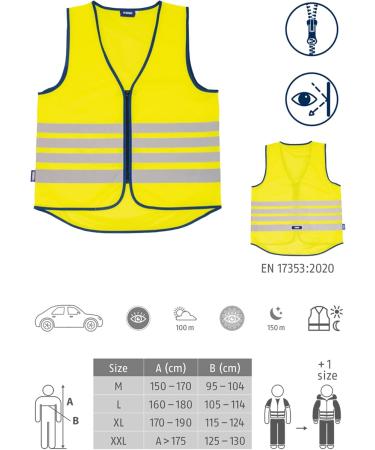 ABUS Lumino Reflex Vest | High Visibility Safety Vest for Day & Night | Adult Zipper Vest | International Shipping Available - Buy Online on GoSupps.com