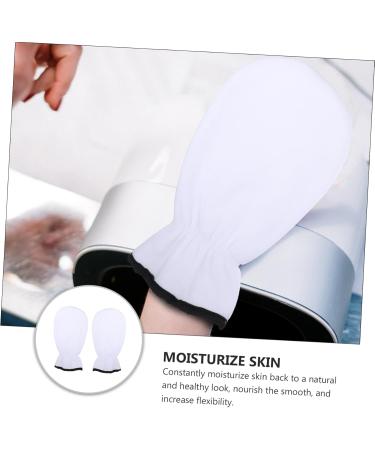 Ipetboom 1 Pair Exfoliating Hand Mask Black Fingerless Gloves Gel Spa Gloves Exfoliating Gloves Hydrating Lotion Fingerless Mittens Gloves Care Bag Flannel Thicken White 29x16cm - Buy Online on GoSupps.com
