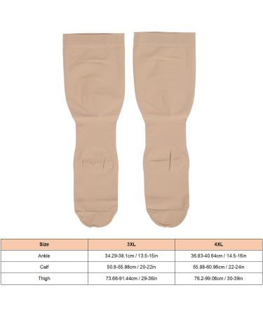 TITA-DONG Knee-High Varicose Vein Stockings | Compression Support Stockings for Men & Women | Plus Size 4XL | 23-32 mmHg | Narrow Toe Area | Skin Color - Buy Online on GoSupps.com