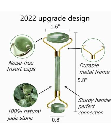 Ysrisny Jade Roller and Gua Sha Set - Natural Jade Stone Anti-Aging Skincare Tools - Buy Online on GoSupps.com