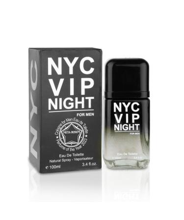 META-BOSEM Black Night VIP for Men Cologne Classic Fragrance Eau de Toilette Natural Spray - Spicy Warm Scent - Holiday Gift 3.4 Fl Oz/100 Ml