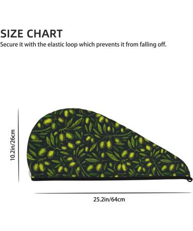 Hair Towel Wrap - Quick Drying Towel Turban with Button | Olive Green Hair Drying Towel - Buy Online on GoSupps.com