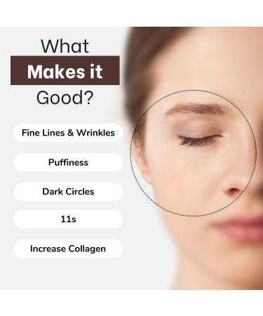 80% Collagen Eye Cream with Gold Peptides | Snail Filtrate Matrixyl 3000 & Haloxyl for Wrinkles & Dark Circles | Best Korean Skin Care Moisturizer 0.7 fl. oz - Buy Online on GoSupps.com