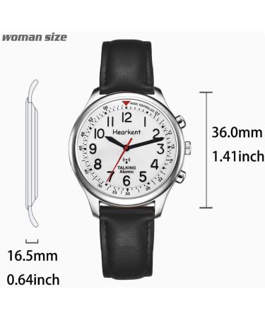 Hearkent Talking Watch for Women | Ideal for Blind Seniors | Loud Voice | Speaks German | Stylish Silver Design | International Shipping Available - Buy Online on GoSupps.com