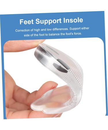 Buy GLEAVI Orthopedic Heel Pad Insoles - 3 Pairs Transparent Foot Support Gel Pads for Pain Relief - 8.8x4.2cm - Buy Online on GoSupps.com