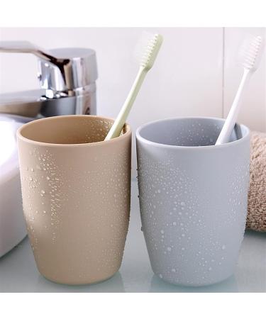 Buy Digjobk Monochrome Toothbrush Cup - White Cartoon Travel Bathroom Accessories | Toothpaste Mug & Brush Holder | Durable Plastic Water Cup - Buy Online on GoSupps.com
