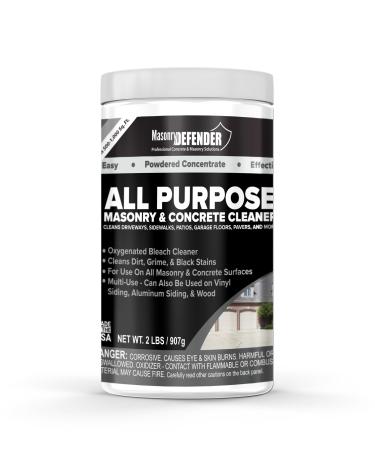 All-Purpose Masonry & Concrete Cleaner 2 LB Pail - Cleans Driveways Sidewalks Patios Garage Floors Pavers & More