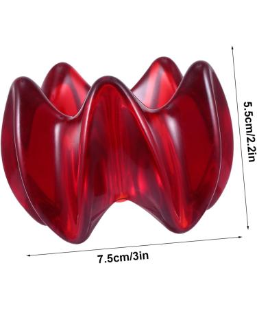 TOVINANNA Massage Tool Set - 2 PCS Deep Tissue Scraper & Body Massage Board for Muscle Relaxation - Flower Shape Resin Red  - Buy Online on GoSupps.com