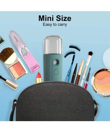 Mini Facial Mister Handheld Face Mist Sprayer Moisturizing USB Recharging Skin Hydration Tool 30ml Green Handy Moisturizing Sprayer - Buy Online on GoSupps.com
