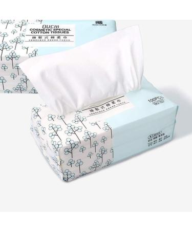 100pcs Disposable Cotton Tissue Face Towel Portable Cotton Pad for Makeup Remover Travel - Buy Online on GoSupps.com
