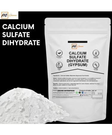 100% Pure Calcium Sulfate Dihydrate (Food Grade) - Gypsum Powder for Baking Water Treatment and Cosmetic formulations 0.5 lbs / 227 g - Buy Online on GoSupps.com