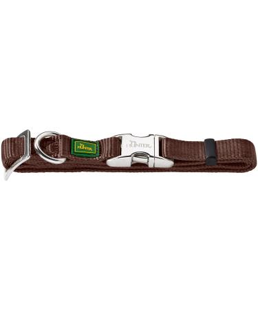 HUNTER VARIO BASIC ALU-STRONG collar dog collar nylon aluminum buckle M brown M brown - Buy Online on GoSupps.com
